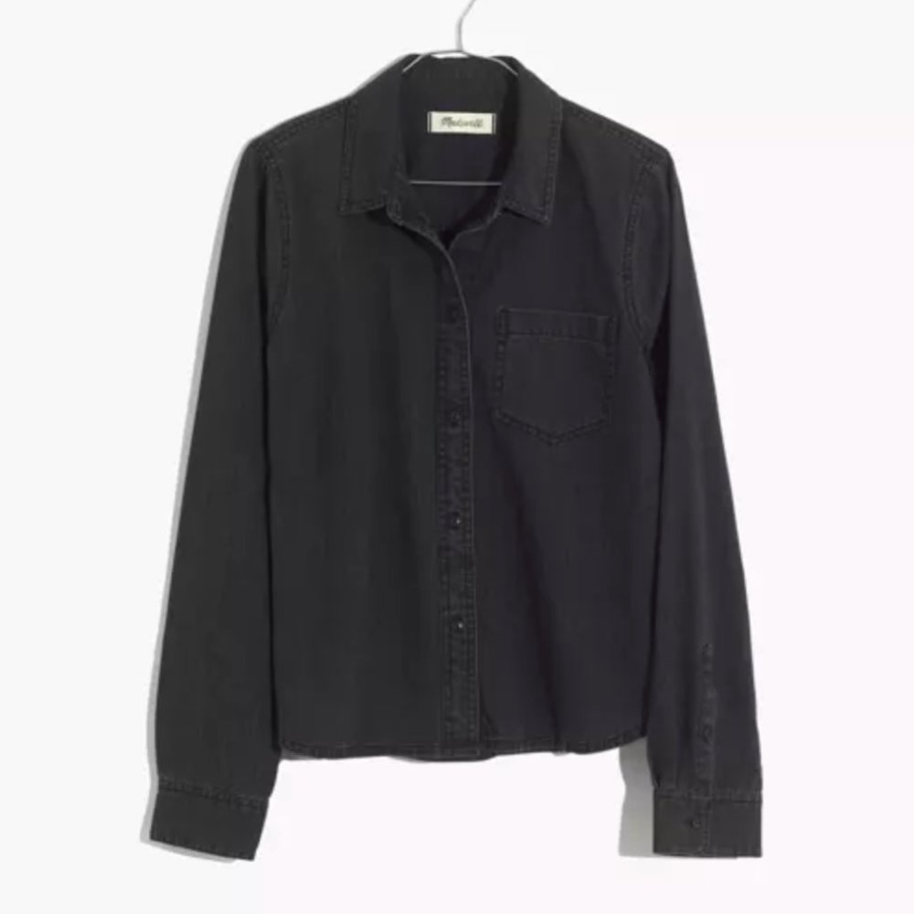 Madewell Denim Shrunken Ex-Boyfriend Shirt (M)